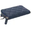 CHANEL Matelasse L-shaped Zip Coin Wallet Key Ring Card Holder Iridescent Blue sold by Gaby's Bags