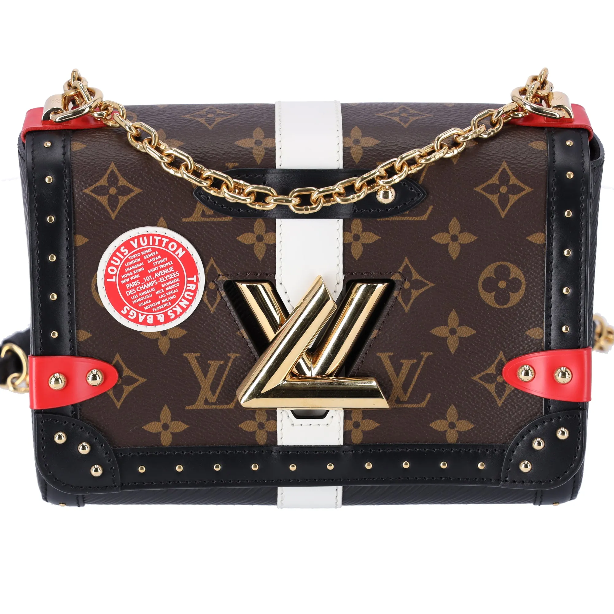 Louis Vuitton Twist MM Shoulder Bag M43629 Noir Monogram Canvas Epi sold by Gaby's Bags