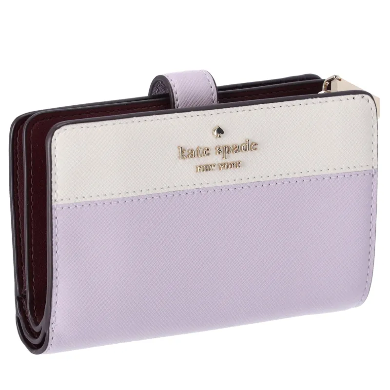Kate Spade Madison Medium Compact Bifold Wallet Moonlight Lilac Multi Colorblock sold by Gaby's Bags