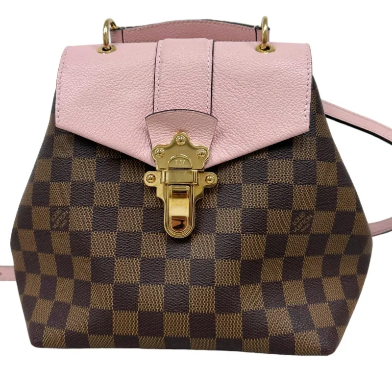 Louis Vuitton Clapton Backpack Crossbody Damier Brown Pink Leather sold by Gaby's Bags