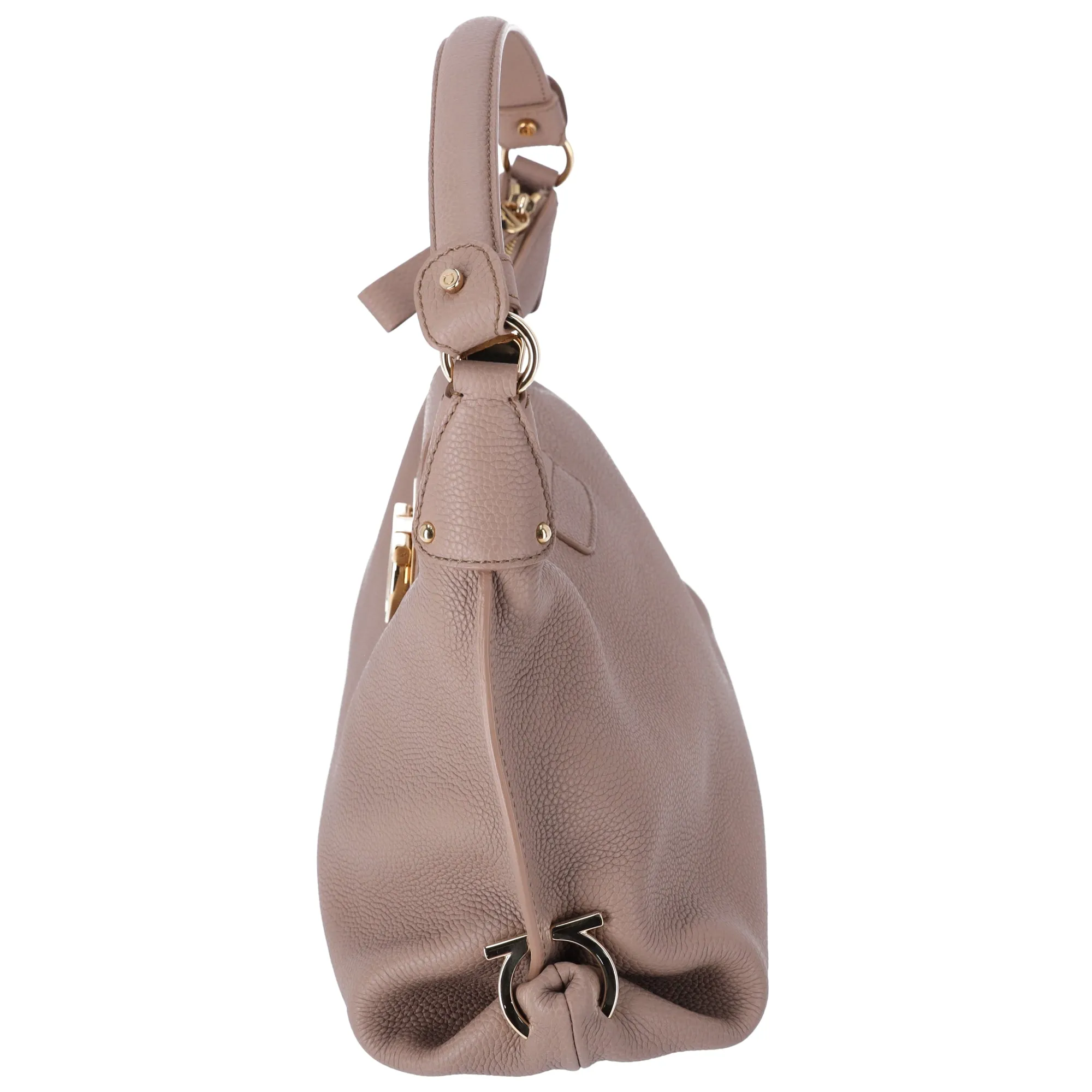 Salvatore Ferragamo Fanisa Medium Hobo Tote Leather Taupe sold by Gaby's Bags product image thumbnail 3