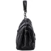 Christian Dior Black Lambskin Leather New Lock Ruffle Flap Shoulder Bag Ruffle sold by Gaby's Bags