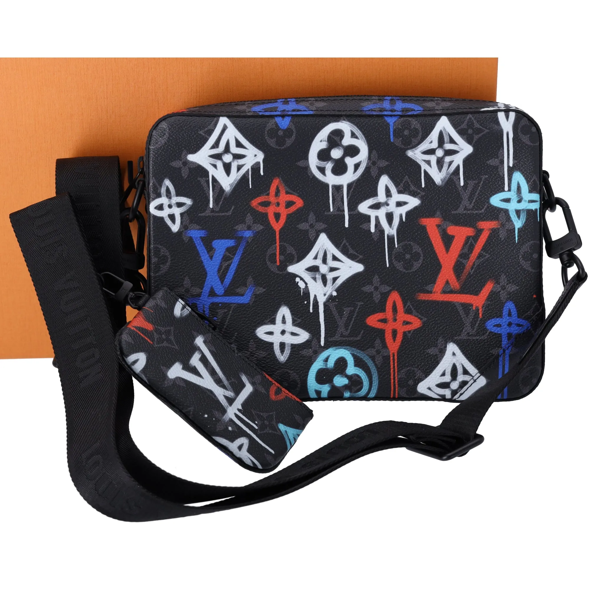 Louis Vuitton Trio Messenger LV Graffiti Multicolor Eclipse Black Monogram sold by Gaby's Bags product image thumbnail 3