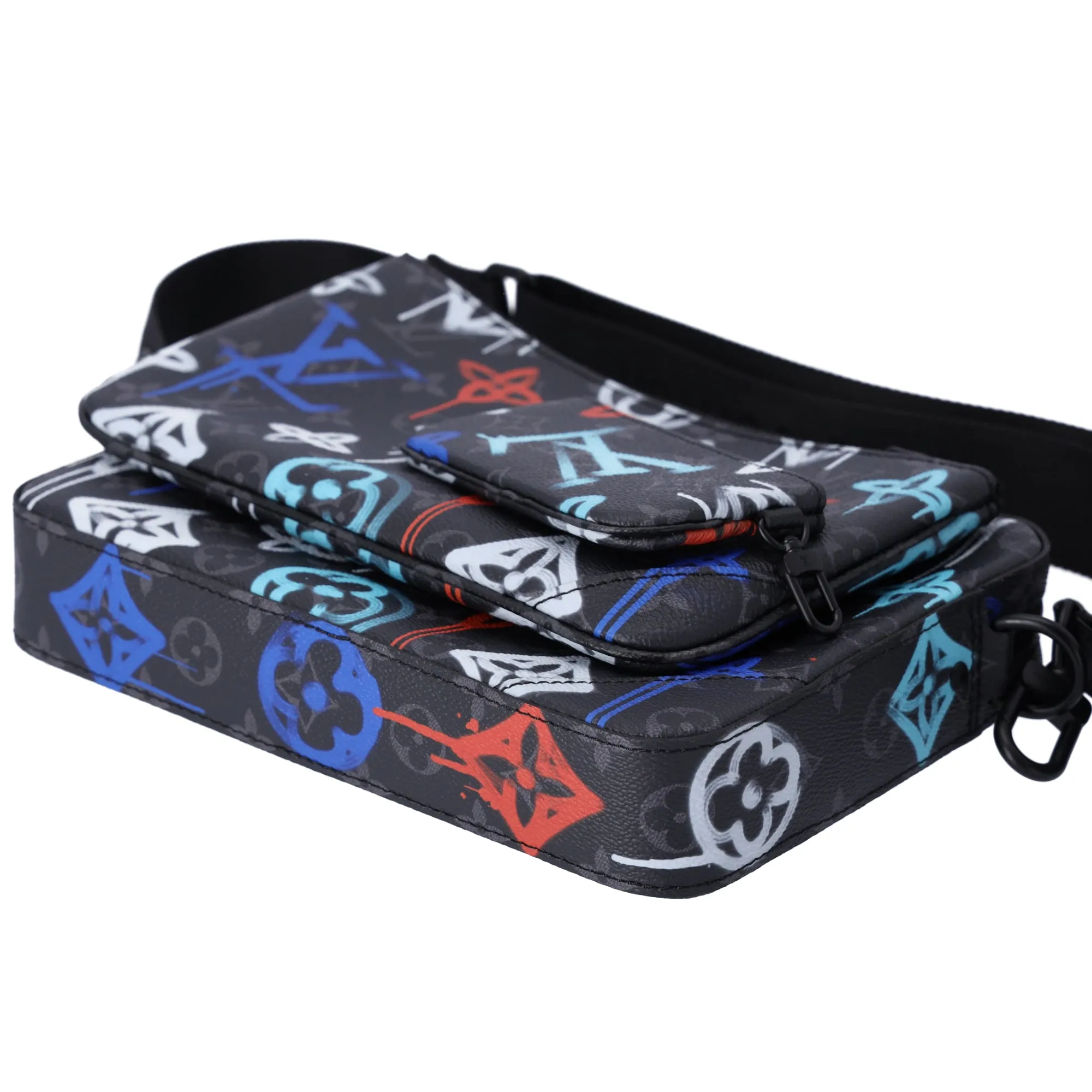 Louis Vuitton Trio Messenger LV Graffiti Multicolor Eclipse Black Monogram sold by Gaby's Bags product image thumbnail 4