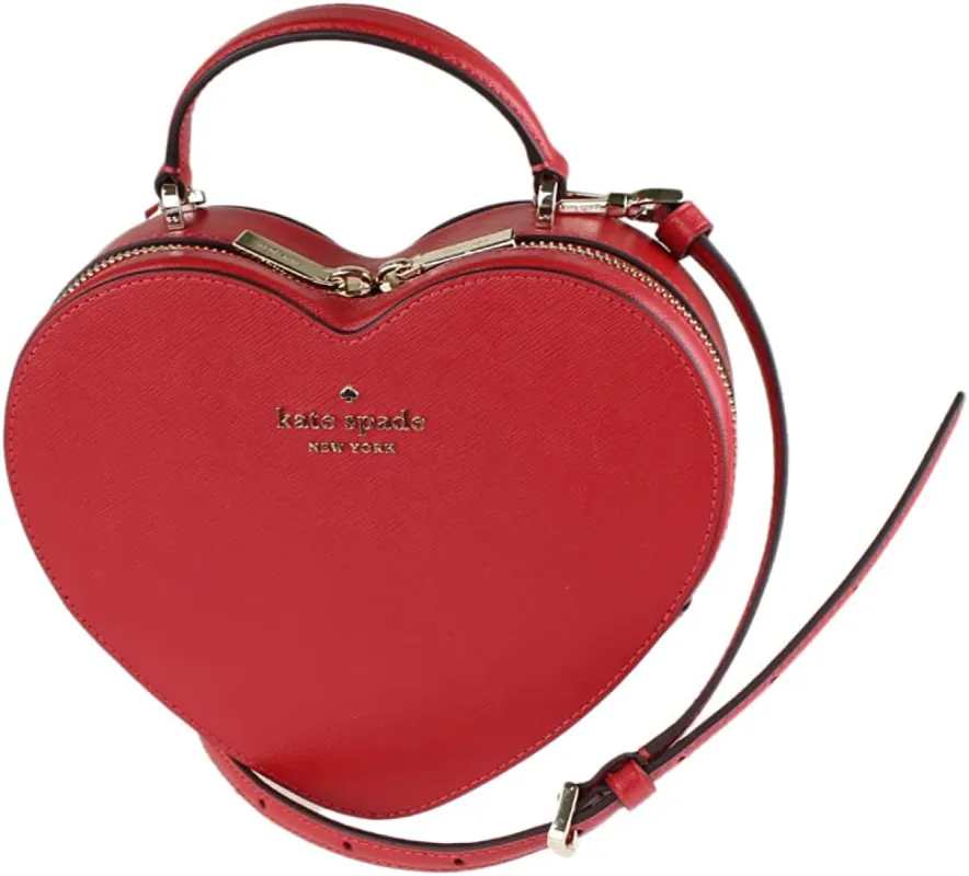 Kate Spade New York Love Shack Heart Crossbody Candied Cherry Red sold by Gaby's Bags