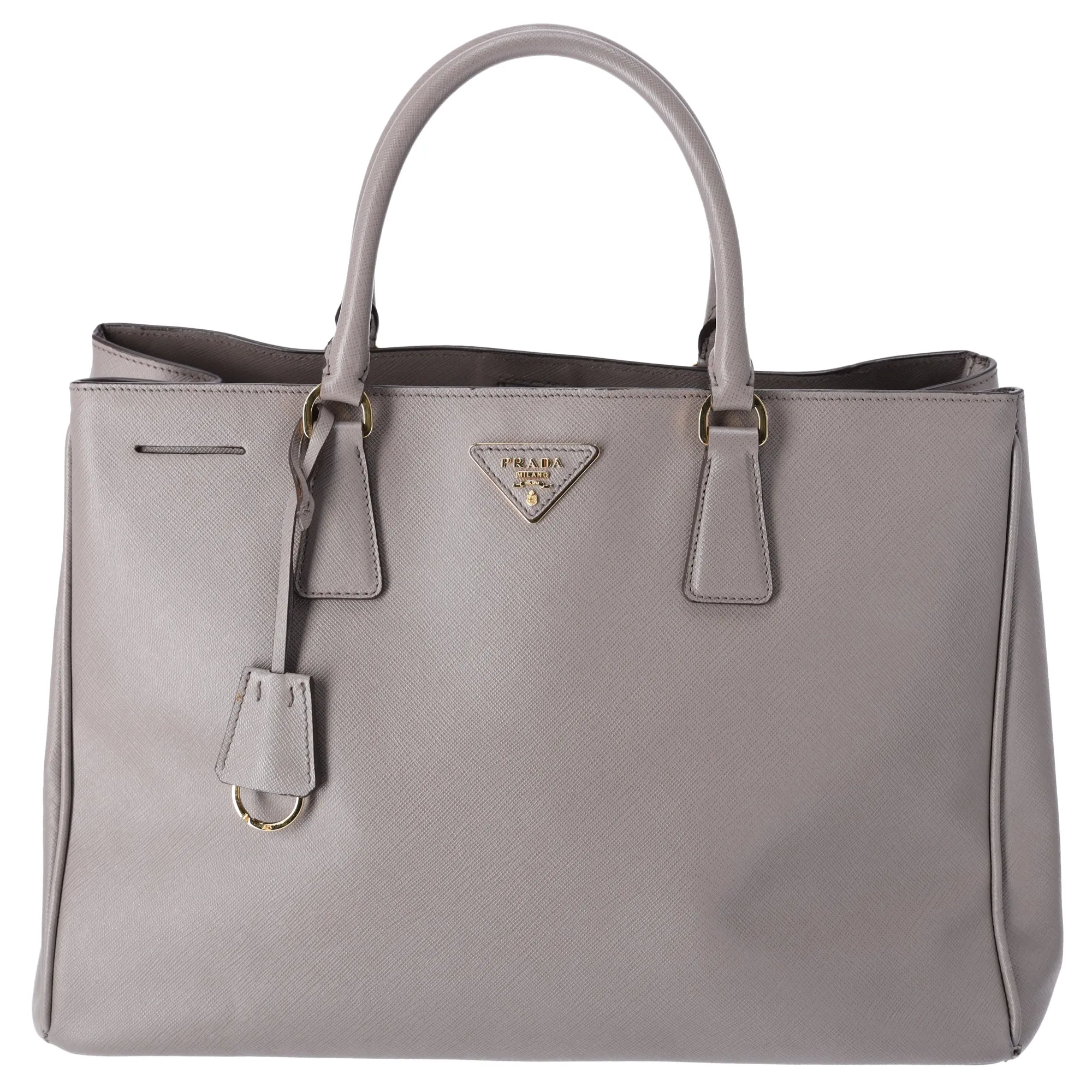 Prada Large Galleria Tote Handbag Gray Cameo Saffiano Leather BN1844 sold by Gaby's Bags