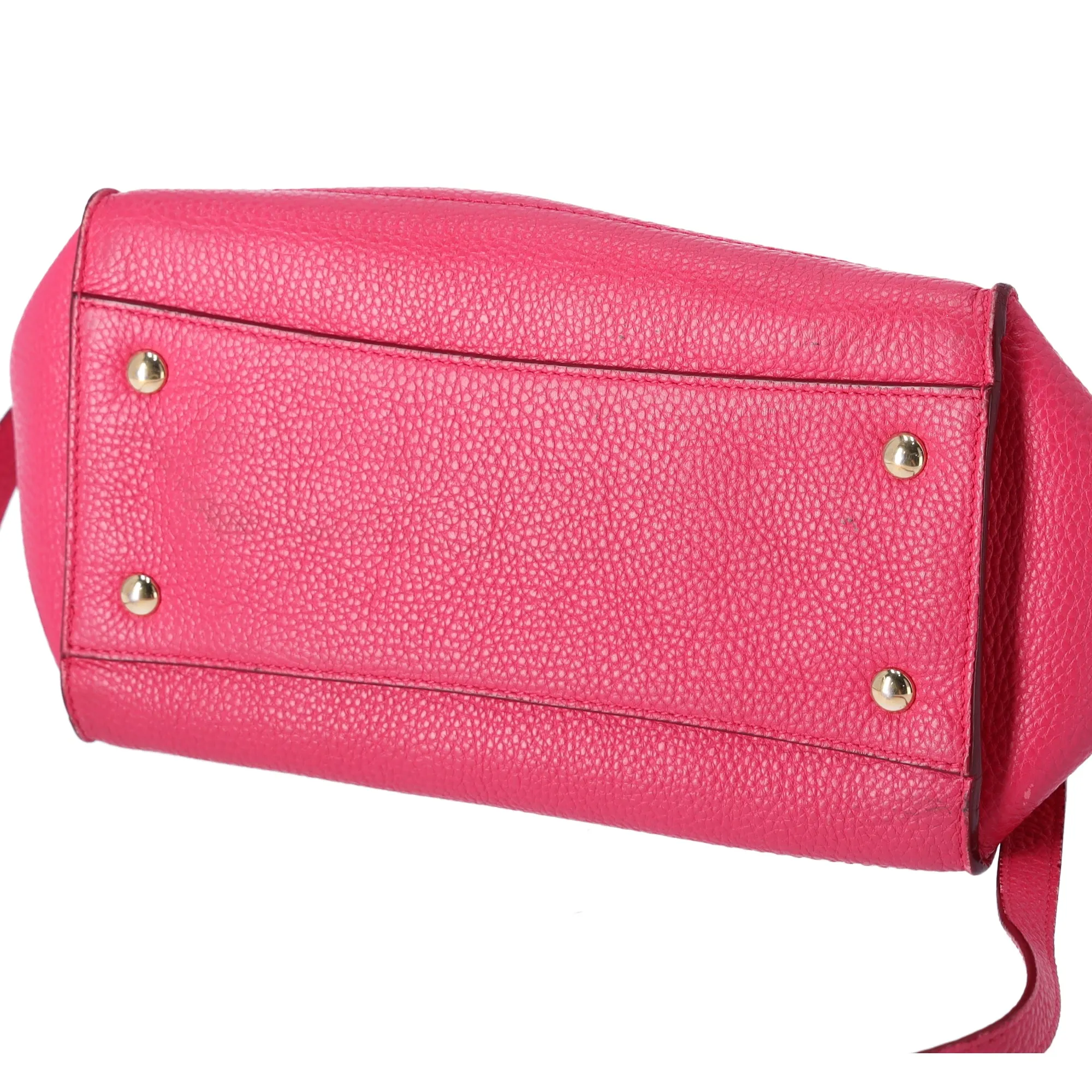 Salvatore Ferragamo Amy Small Top Zip Shoulder Tote Bag Leather Hot Pink sold by Gaby's Bags product image thumbnail 5