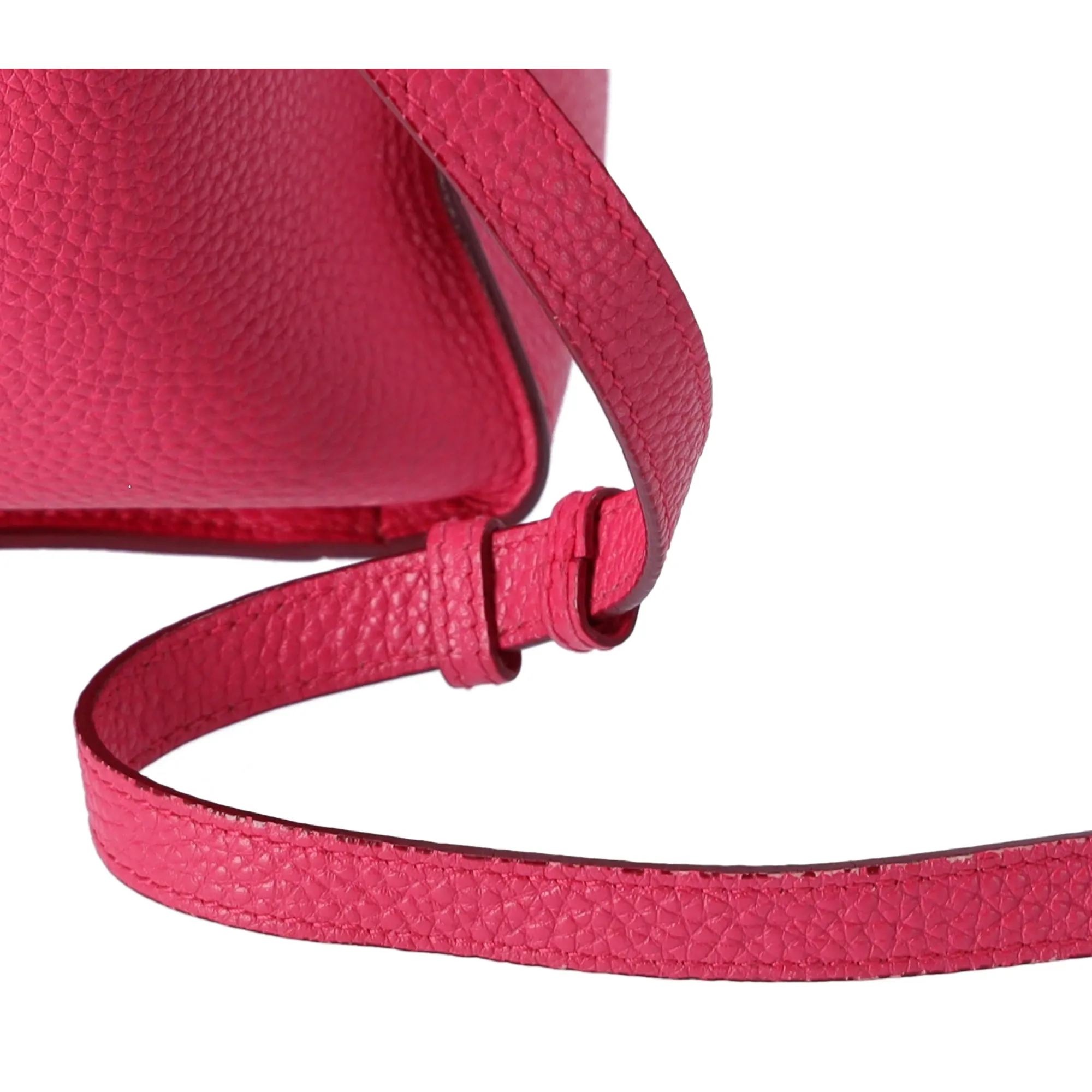 Salvatore Ferragamo Amy Small Top Zip Shoulder Tote Bag Leather Hot Pink sold by Gaby's Bags product image thumbnail 2