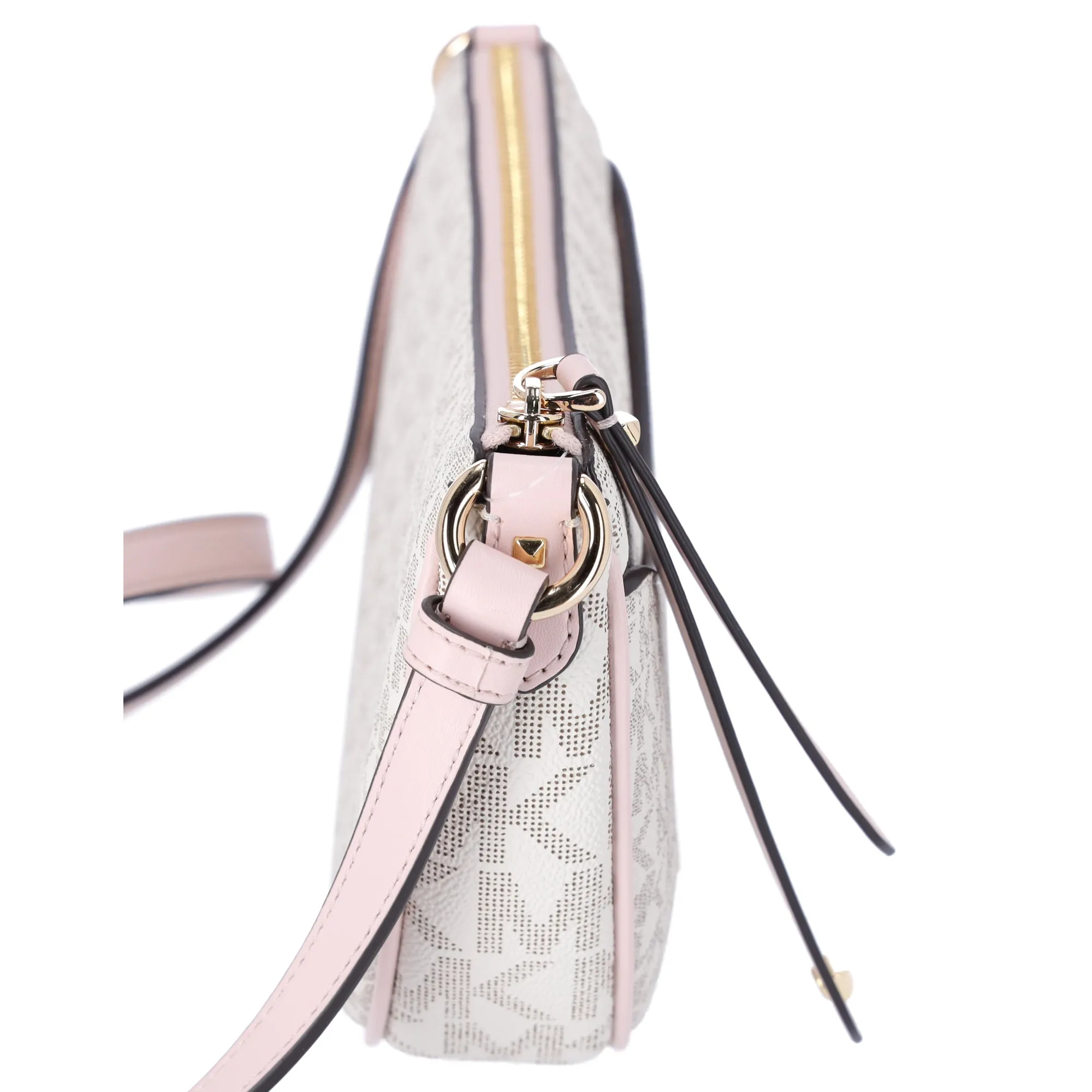 Michael Kors Dover Small Half Moon Crossbody Vanilla Pink Powder Blush Multi sold by Gaby's Bags product image thumbnail 4