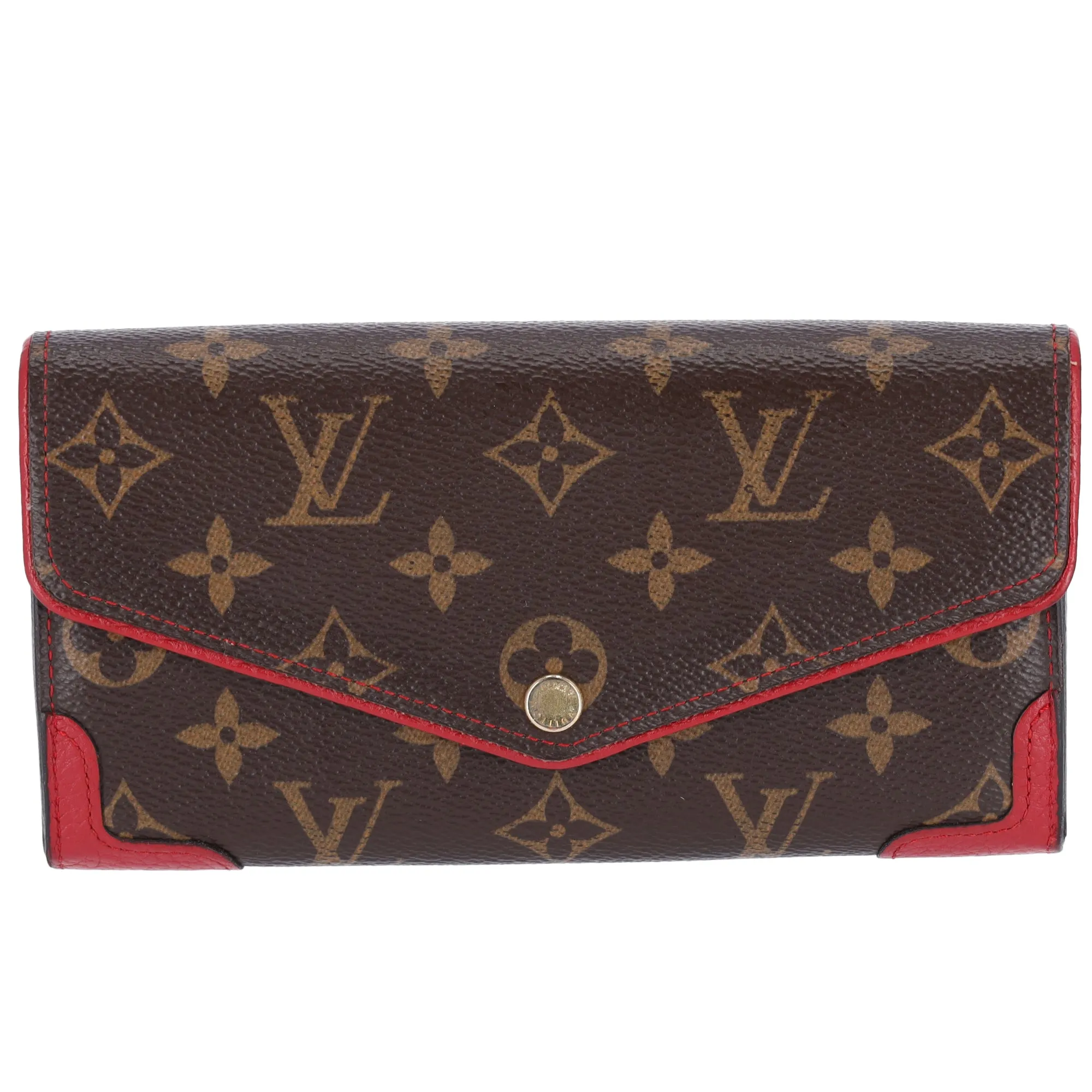 Louis Vuitton Portefeuille Sarah Retiro Monogram Long Wallet M41951 Poppy Monogram Canvas sold by Gaby's Bags