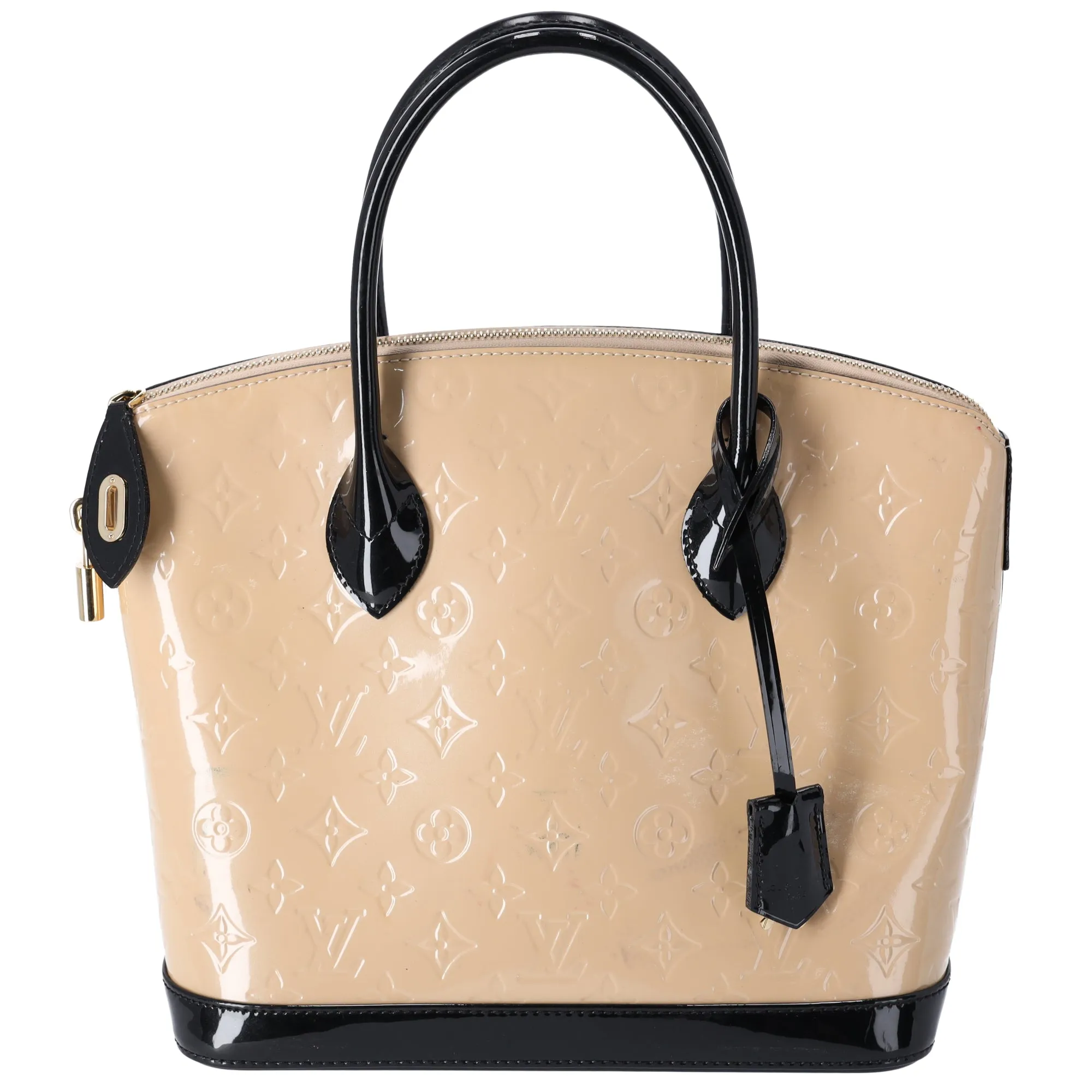 Louis Vuitton Lockit PM Monogram Vernis Handbag M90251 Dune Black sold by Gaby's Bags