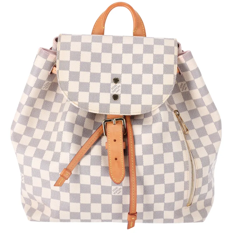 Louis Vuitton Sperone Medium Rucksack Backpack N41578 Damier Azur Canvas Beige sold by Gaby's Bags