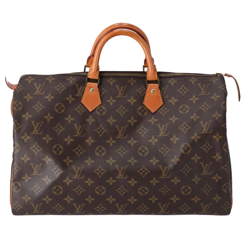 Louis Vuitton Speedy 40 Monogram Handbag M41522 Duffle Bag Brown sold by Gaby's Bags