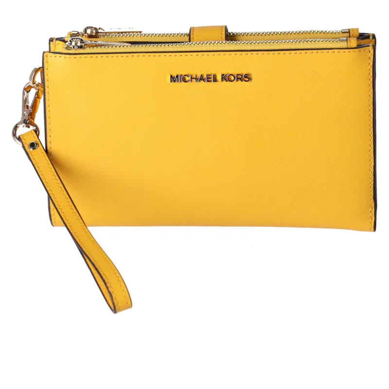 Michael Kors Jet Set Travel Large Double Zip Phone Wallet Jasmine Yellow sold by Gaby's Bags