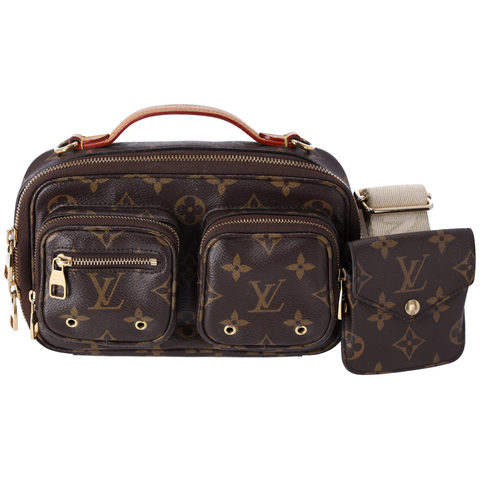 Louis Vuitton Utility Crossbody Monogram Shoulder Bag M80446 Brown Pouch sold by Gaby's Bags