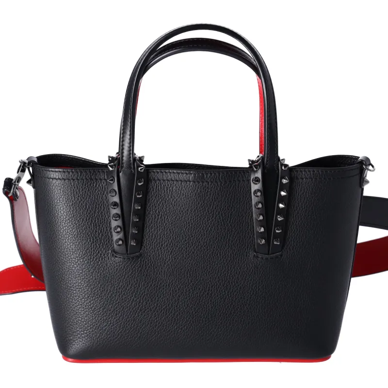 Christian Louboutin Cabata East West Mini Tote Bag Crossbody Black Leather sold by Gaby's Bags