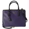 PRADA Galleria Tote Bag B2274A Purple Black Leather Satchel sold by Gaby's Bags
