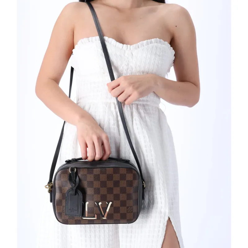 Louis Vuitton Santa Monica Crossbody N40189 Damier canvas Brown Black LV Logo sold by Gaby's Bags