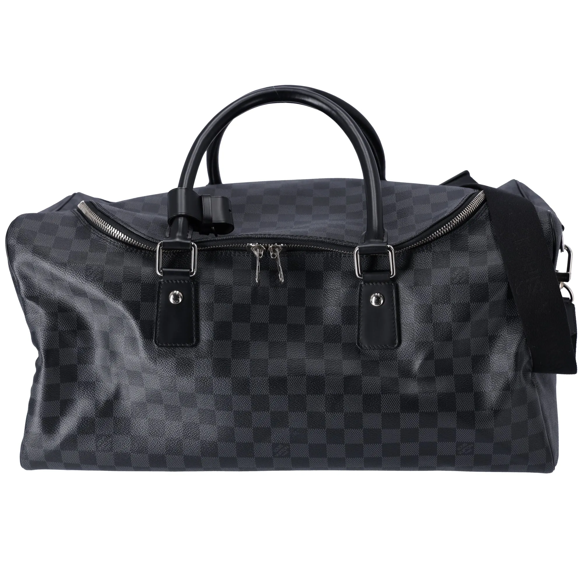 Louis Vuitton Boston Bag Roadster 50 Damier Graphite LV Black Gray Travel sold by Gaby's Bags