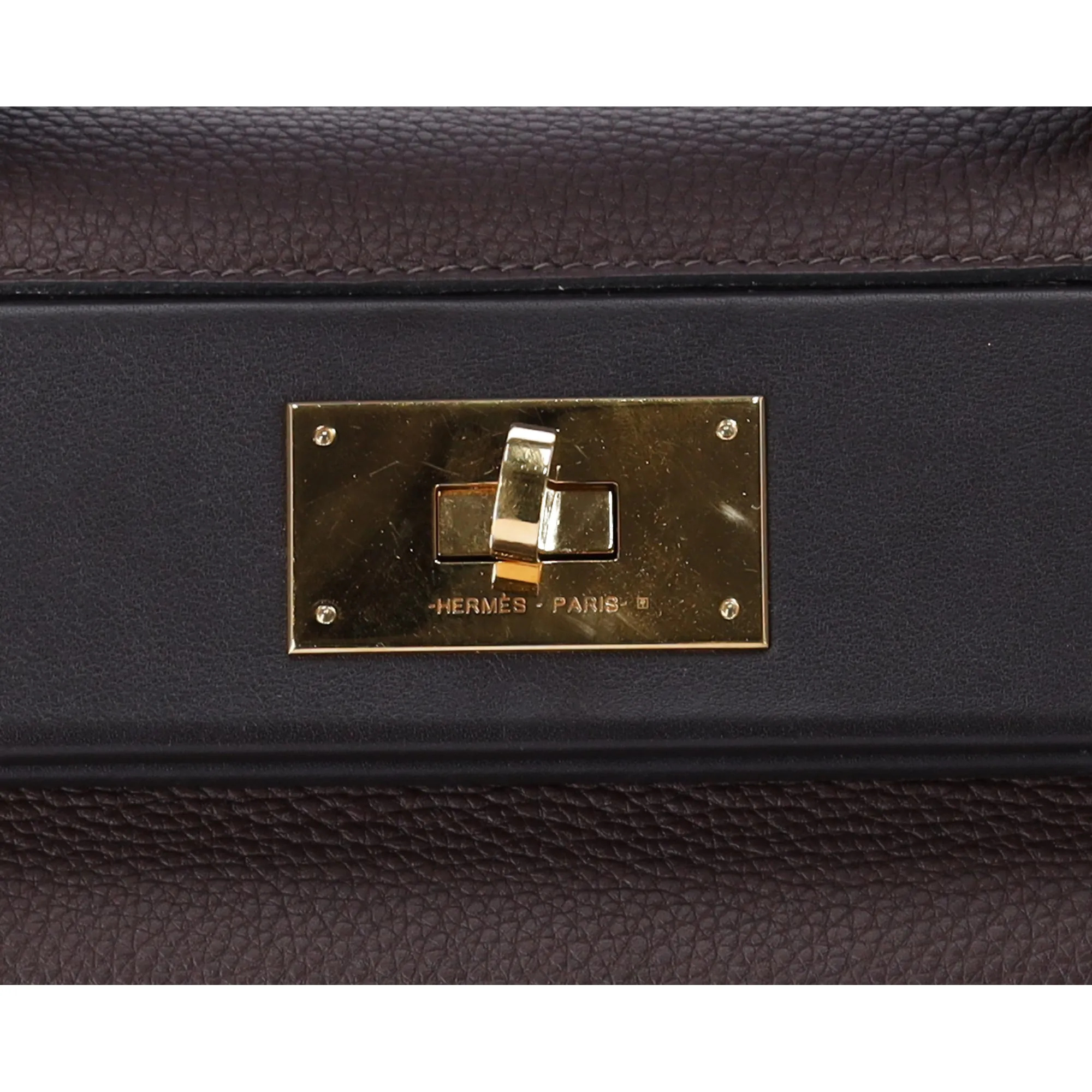 HERMES Togo Swift 24/24 29 Chocolate Ebene Brown Black Shoulder Bag sold by Gaby's Bags product image thumbnail 5