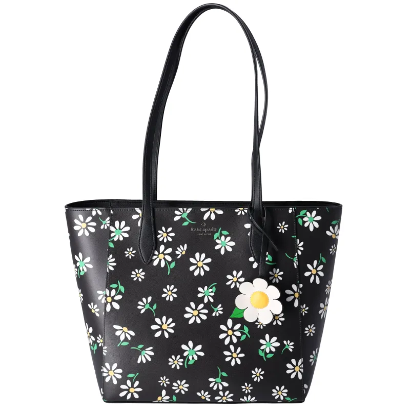 Kate Spade Dana Scattered Daisies Floral Large Tote Black Multi sold by Gaby's Bags