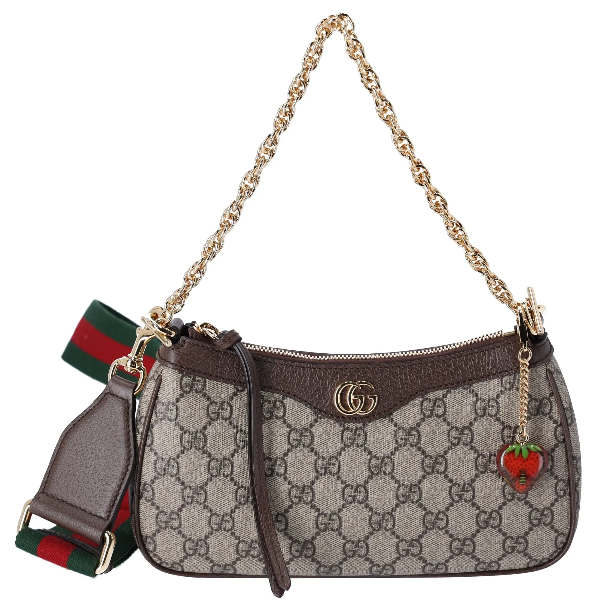 GUCCI Ophidia Small Shoulder Bag 35132 Beige Dark Brown Multi sold by Gaby's Bags