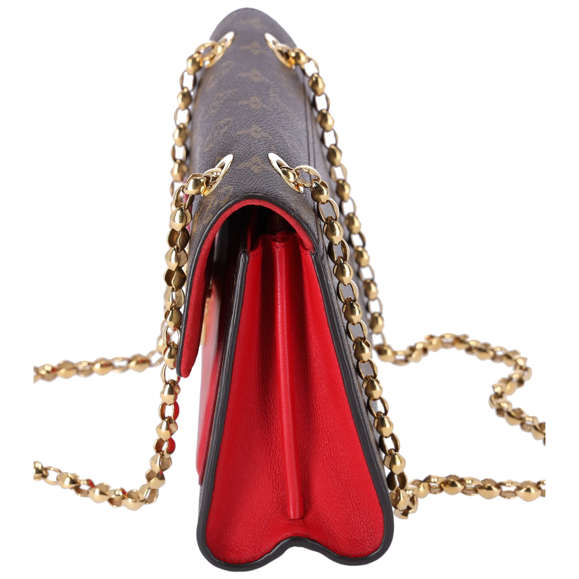 Louis Vuitton Victoire Chain Shoulder Bag Monogram Canvas Brown Cerise M41732 sold by Gaby's Bags product image thumbnail 4
