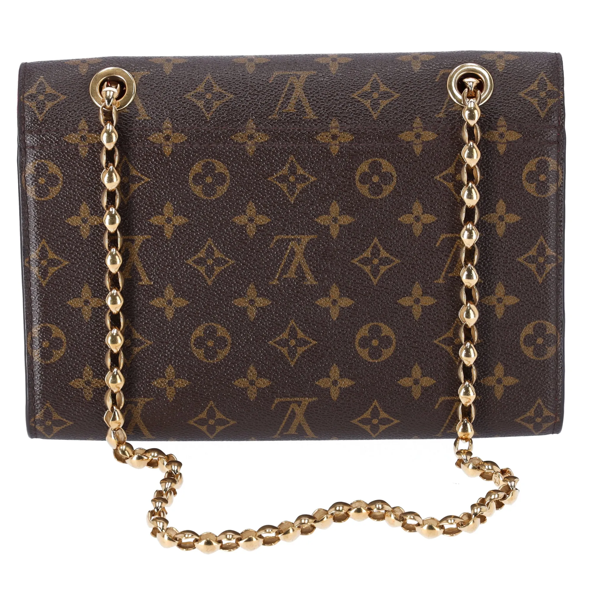 Louis Vuitton Victoire Chain Shoulder Bag Monogram Canvas Brown Cerise M41732 sold by Gaby's Bags product image thumbnail 5