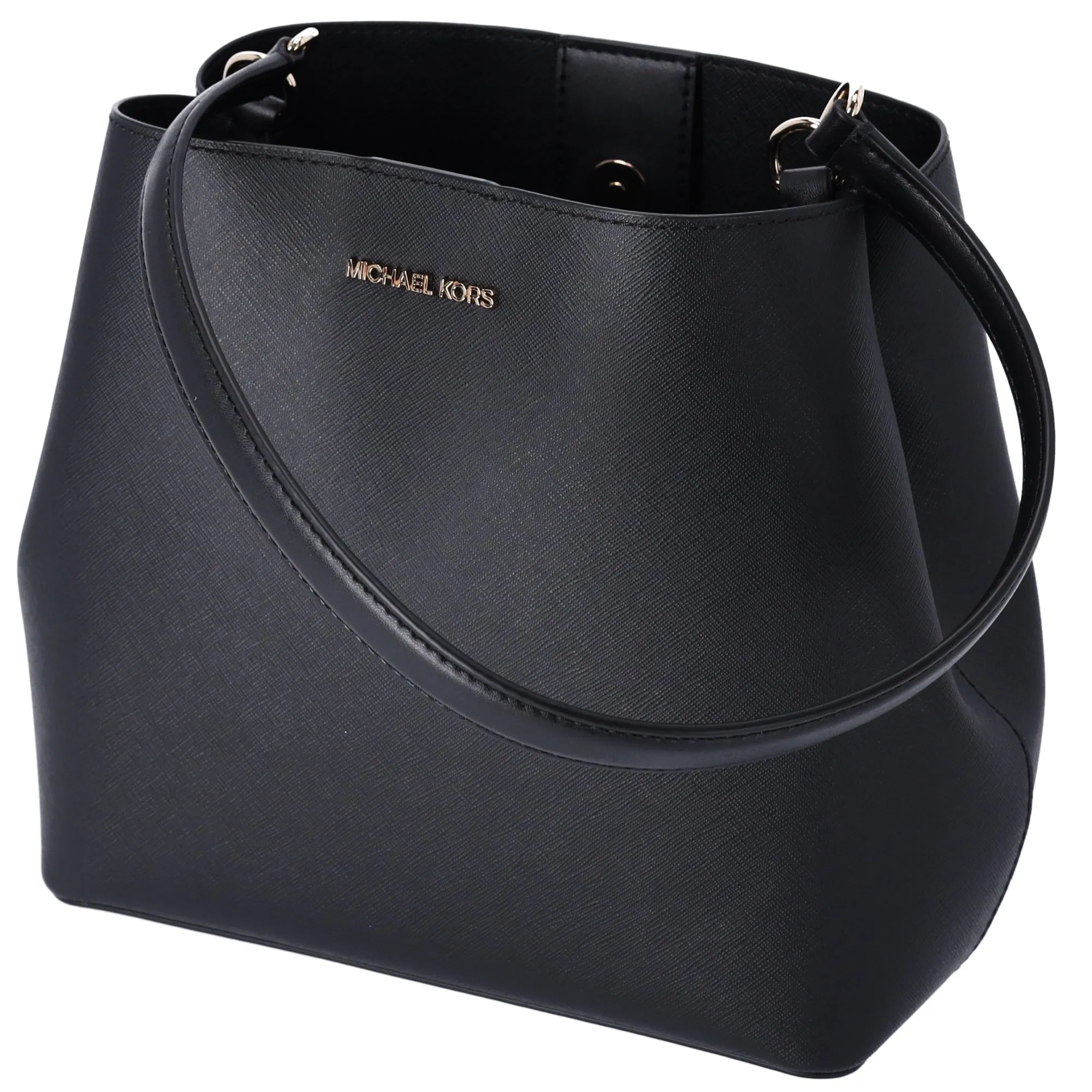 Michael Kors Pratt Medium Bucket Bag Shoulder Tote Black sold by Gaby's Bags product image thumbnail 2