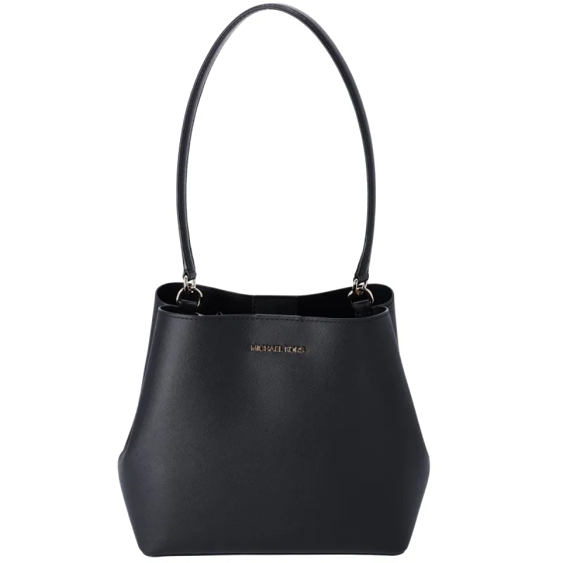 Michael Kors Pratt Medium Bucket Bag Shoulder Tote Black sold by Gaby's Bags