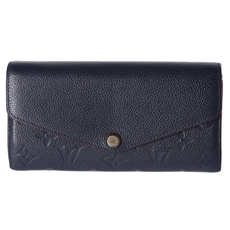 Louis Vuitton Monogram Empreinte Portefeiulle Sarah Flap Wallet Marine Rouge sold by Gaby's Bags