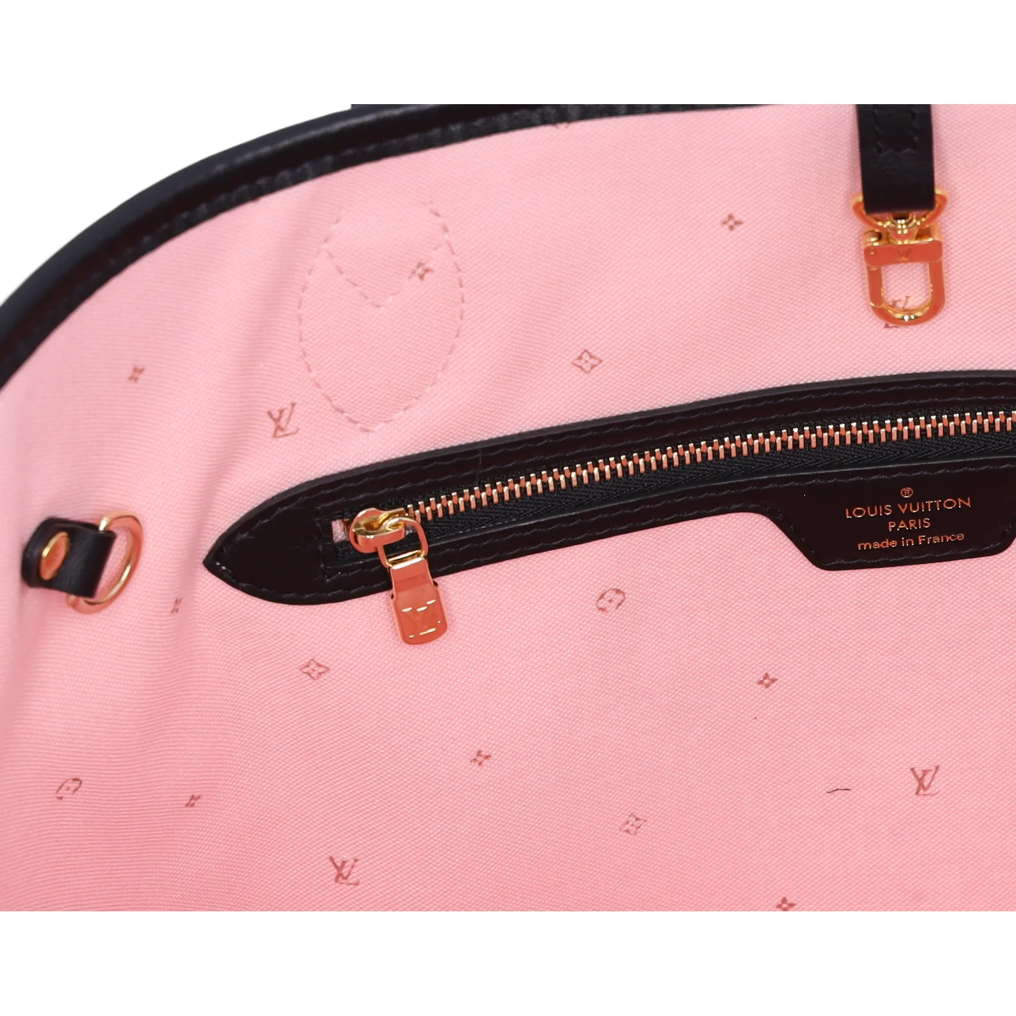 Louis Vuitton Pink Monogram Fall For You Neverfull MM Tote Black w Pouch sold by Gaby's Bags product image thumbnail 2