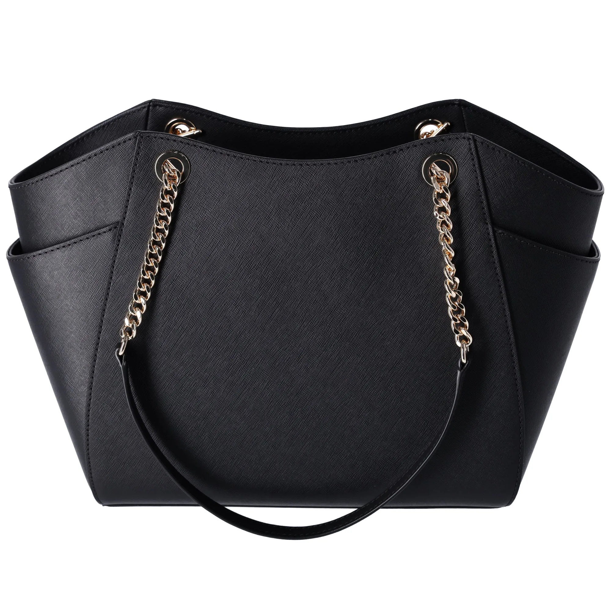 Michael Kors Jet Set Travel Chain Shoulder Tote Bag Black Saffiano Leather sold by Gaby's Bags product image thumbnail 2