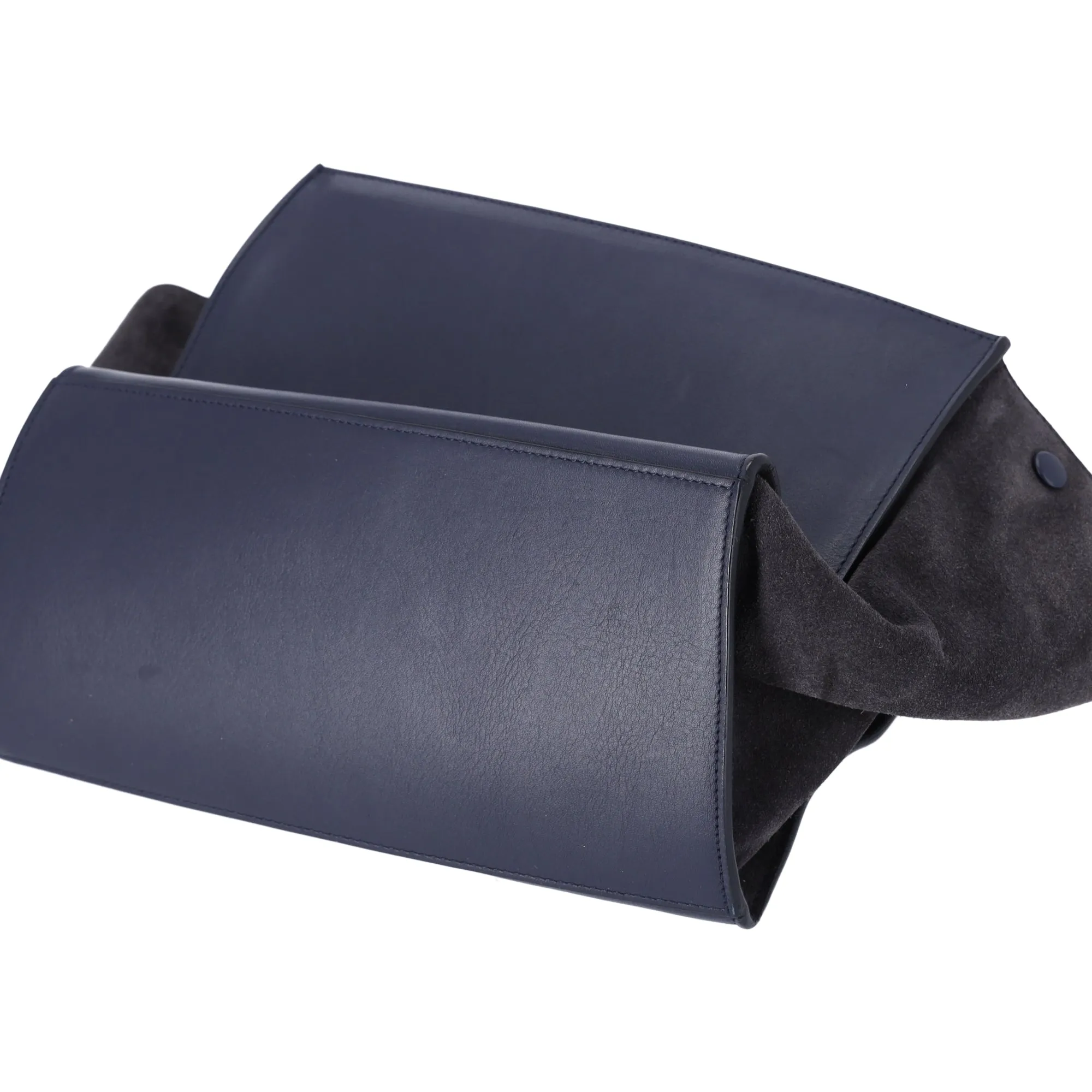 Celine Trapeze Medium Handbag Light Brown Dark Navy Leather Suede sold by Gaby's Bags product image thumbnail 3