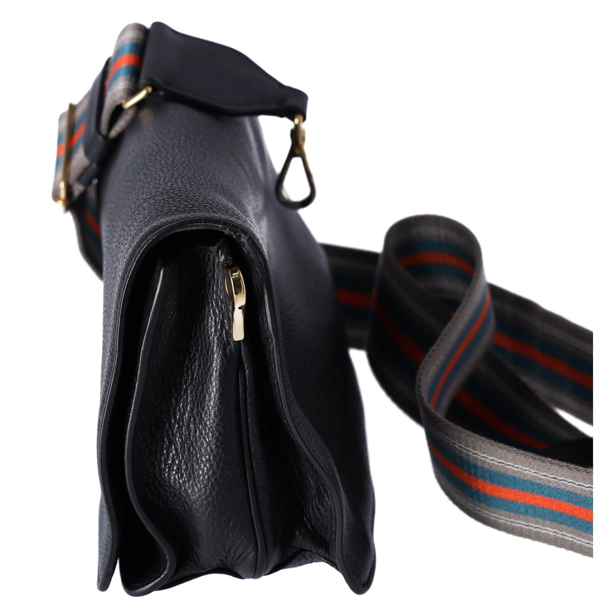 PRADA Vitello Daino Flap Crossbody Bag Black Leather sold by Gaby's Bags product image thumbnail 2