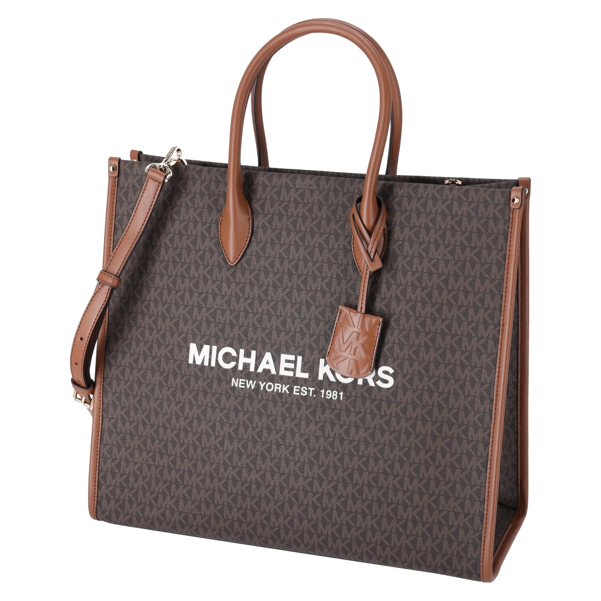 Michael Kors Mirella Large Tote Crossbody Bag Brown MK Signature sold by Gaby's Bags product image thumbnail 5
