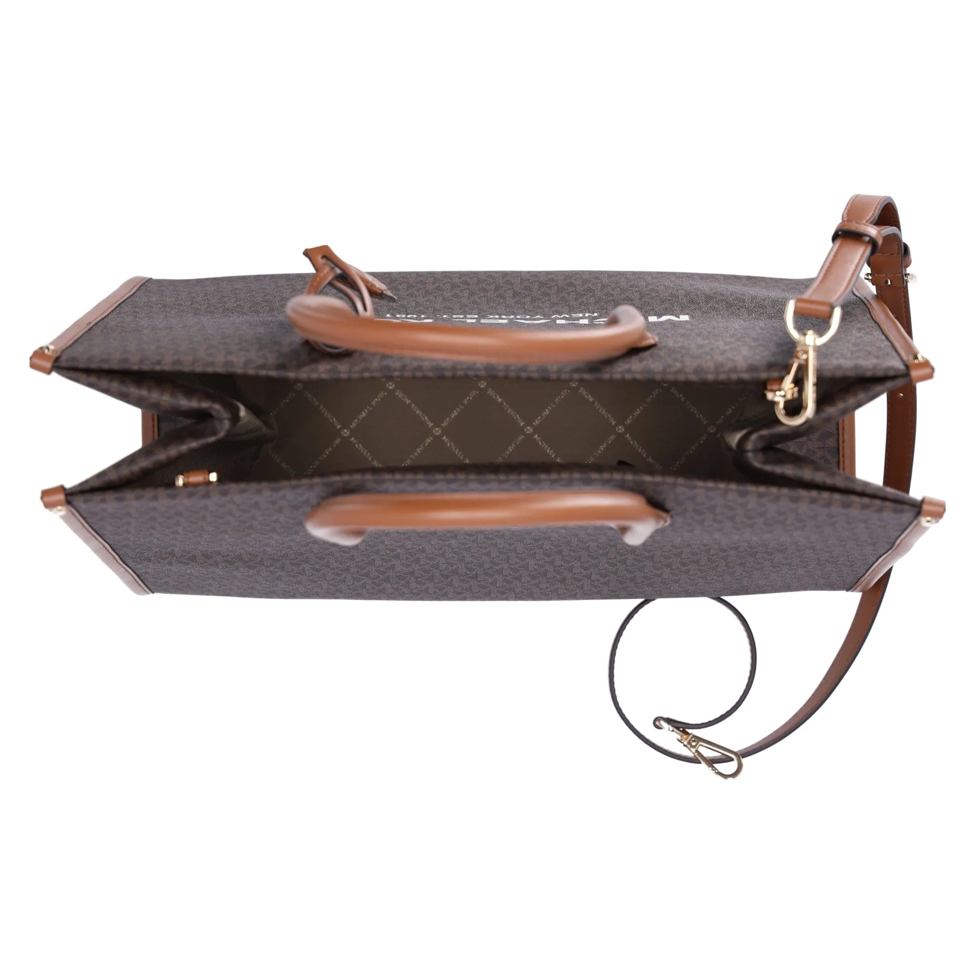 Michael Kors Mirella Large Tote Crossbody Bag Brown MK Signature sold by Gaby's Bags product image thumbnail 4