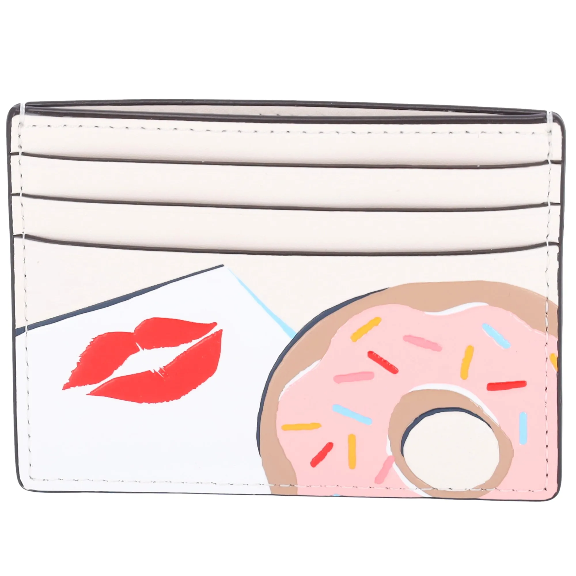 Kate Spade New York Coffee Break Donut Small Slim Card Holder In Cream Multi sold by Gaby's Bags product image thumbnail 5