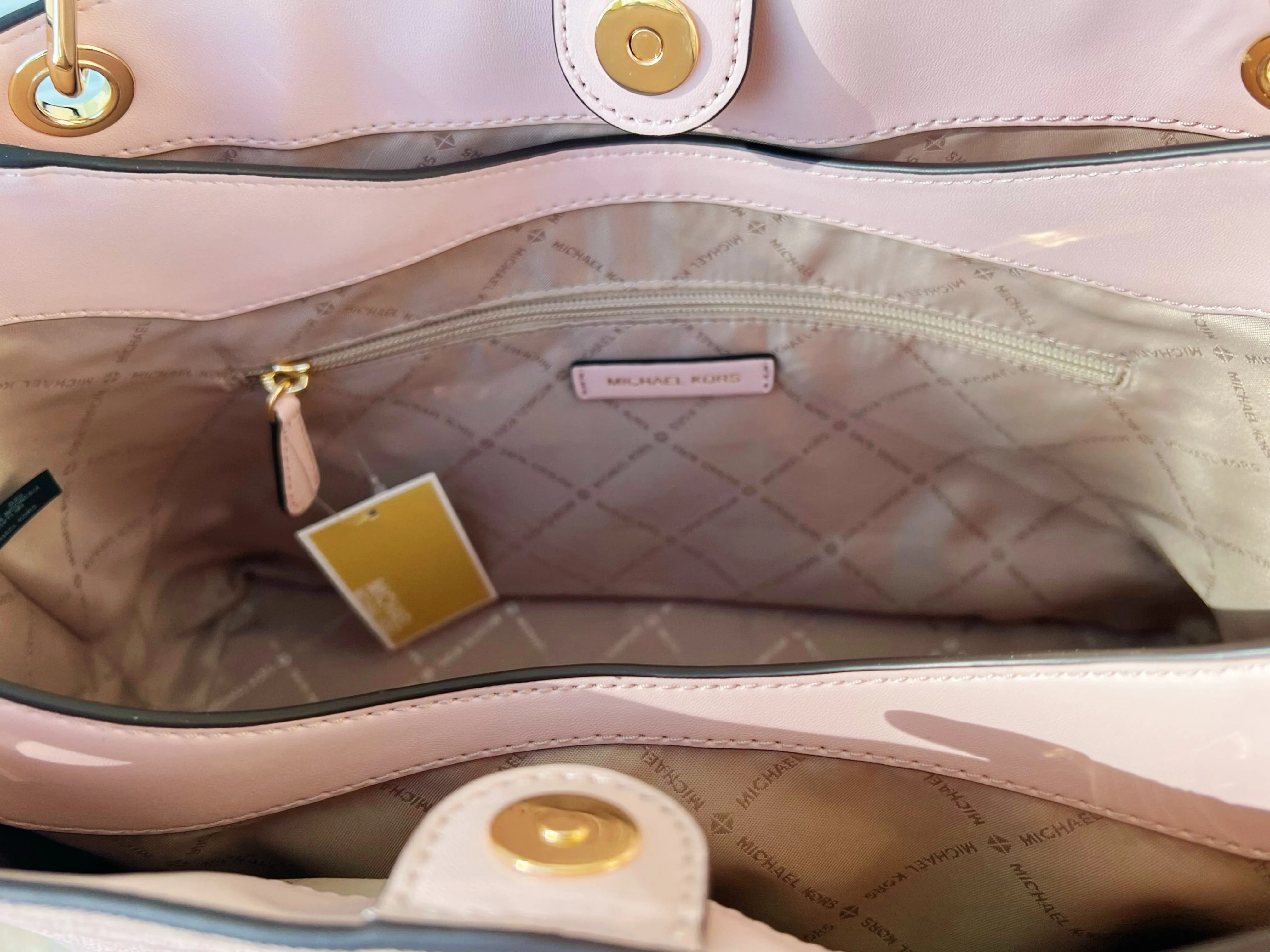 Michael Kors Trisha Nicole Large Triple Compartment Tote Powder Blush MK Pink sold by Gaby's Bags product image thumbnail 5