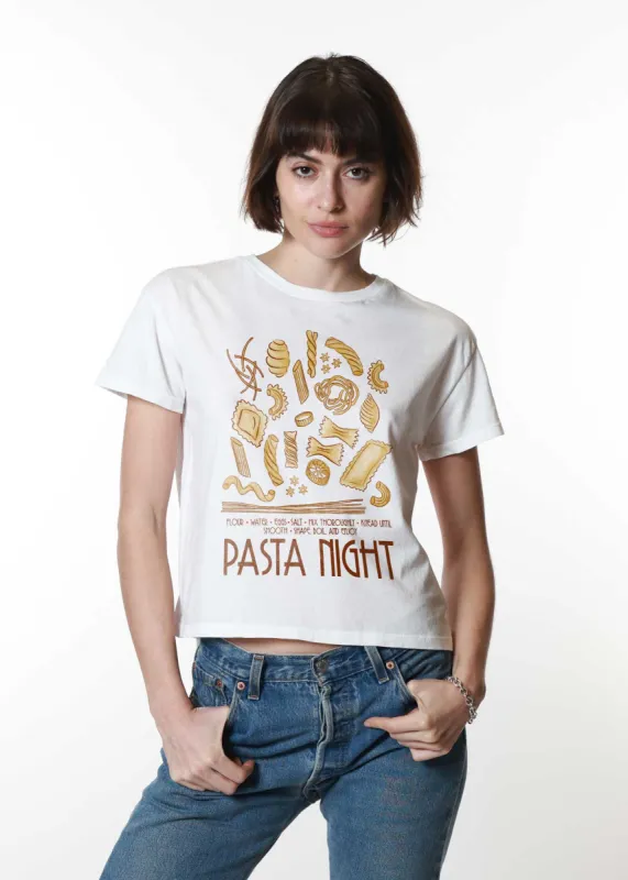 Pasta Night White Classic Tee sold by Girl Dangerous