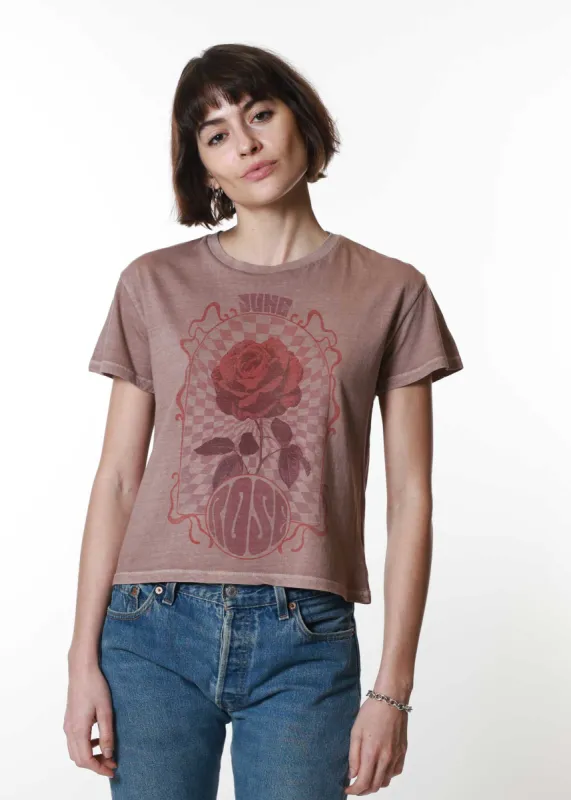June Rose Psychedelic Mauve Classic Tee sold by Girl Dangerous
