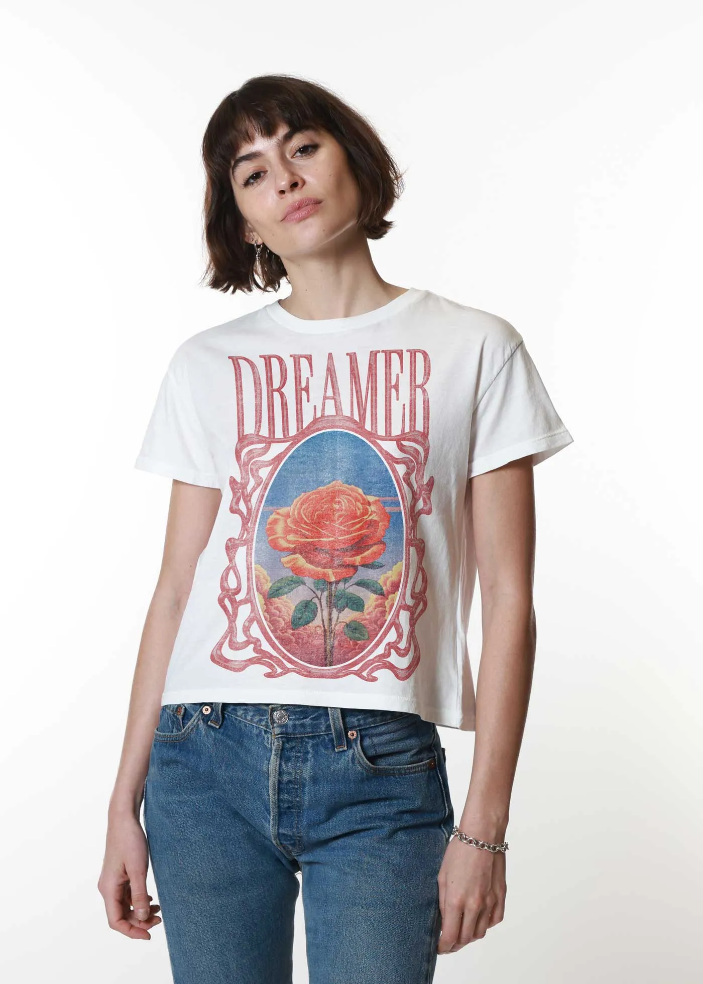 Dreamer White Classic Tee sold by Girl Dangerous product image thumbnail 2