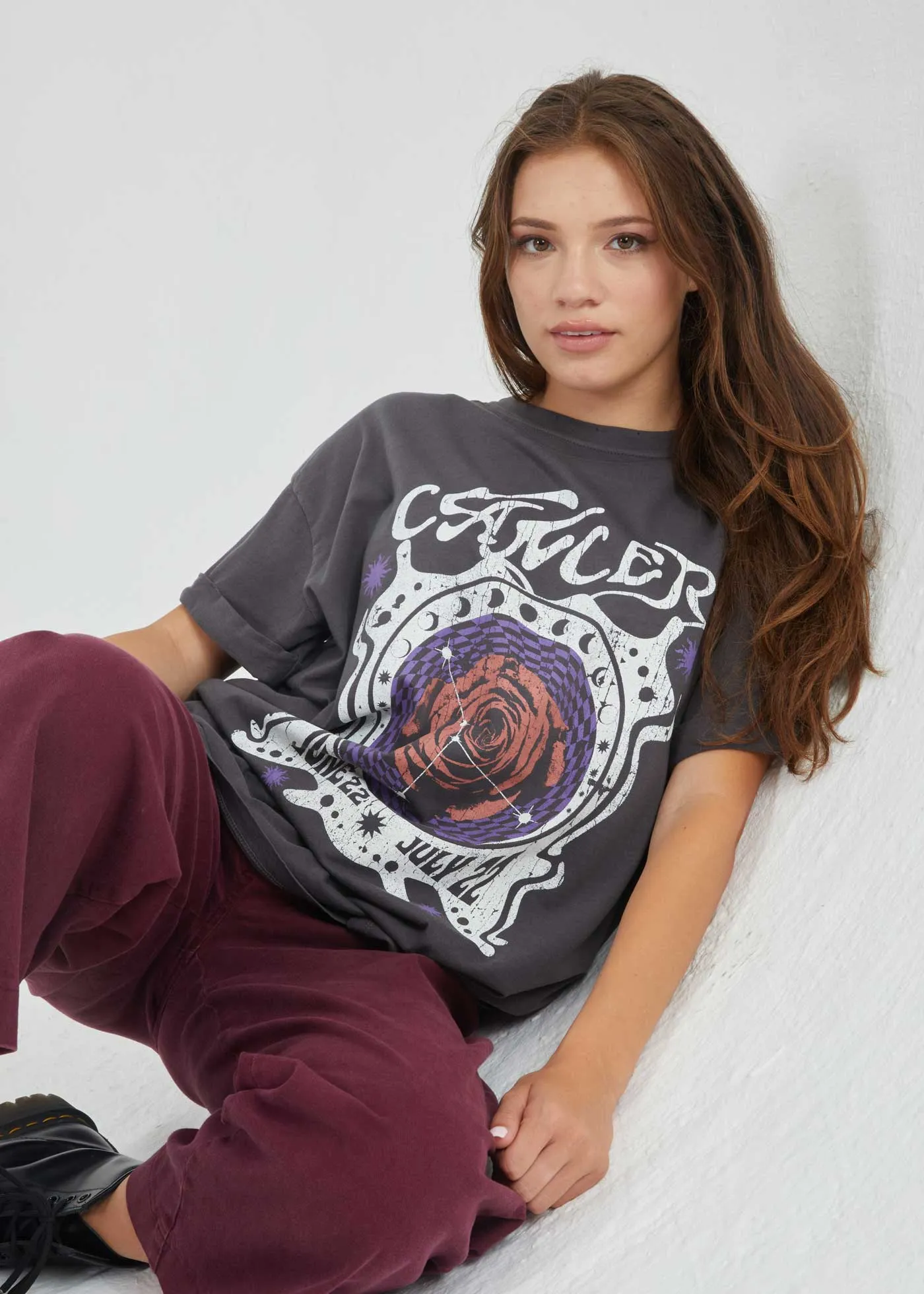 Cancer Band Black Boyfriend Tee sold by Girl Dangerous product image thumbnail 3