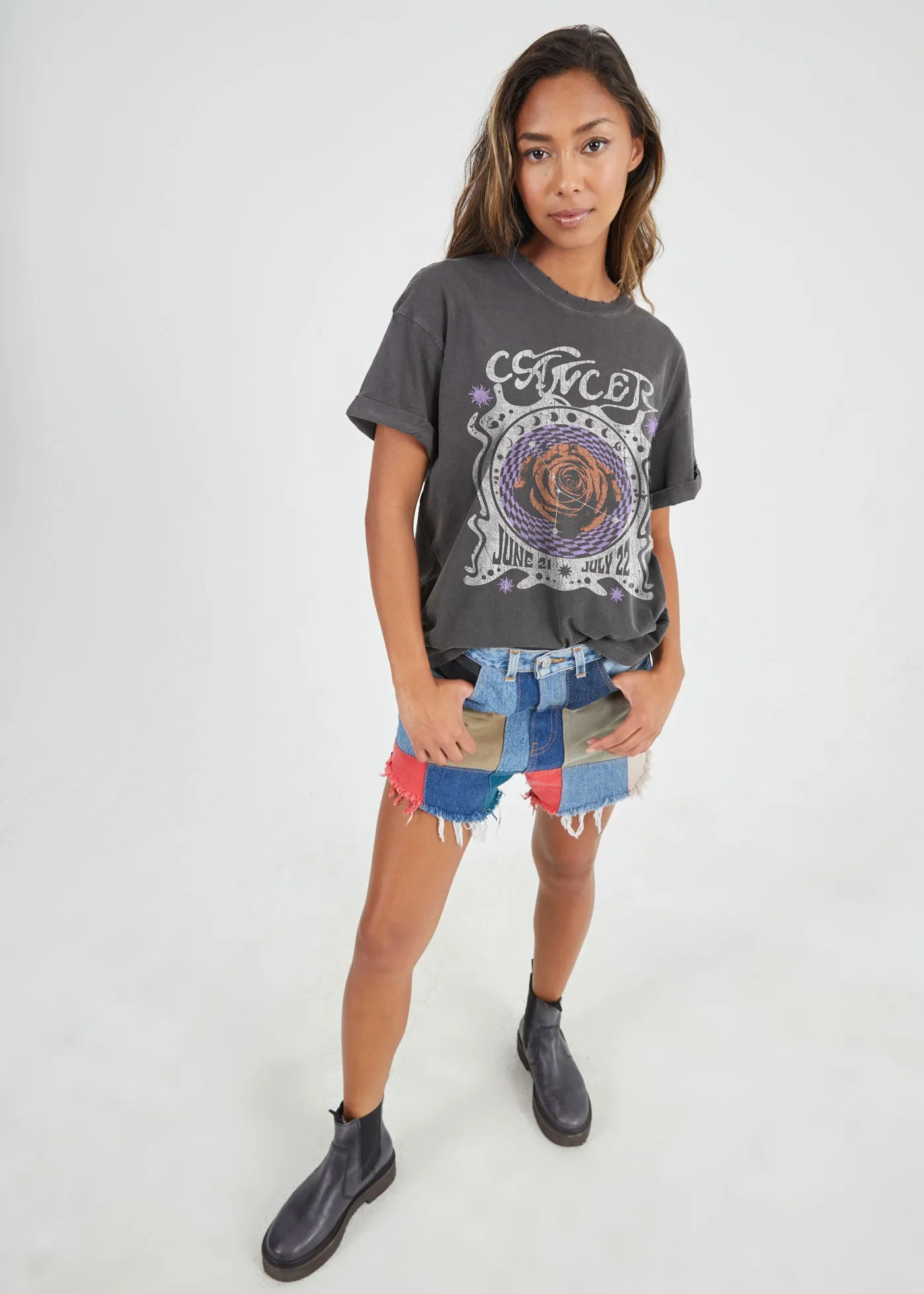 Cancer Band Black Boyfriend Tee sold by Girl Dangerous