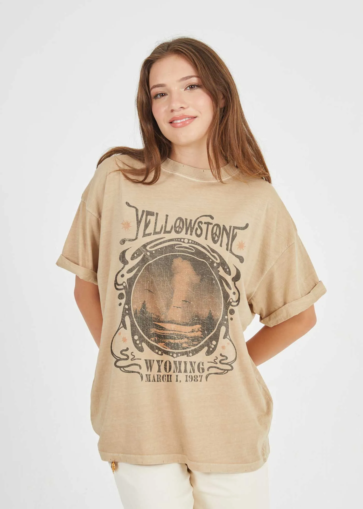 Yellowstone Sand Boyfriend Tee sold by Girl Dangerous