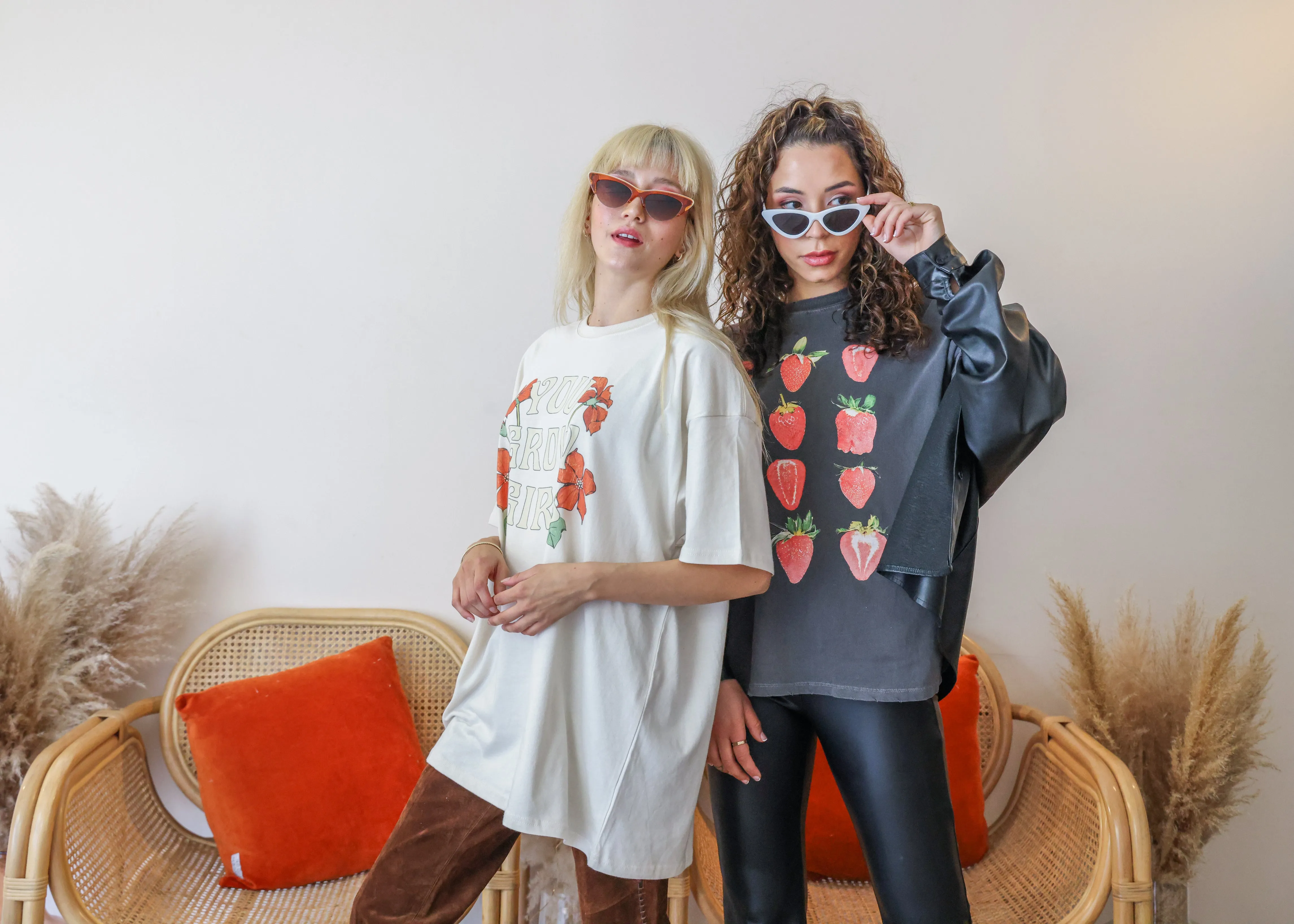 Strawberries Black Boyfriend Tee sold by Girl Dangerous product image thumbnail 2