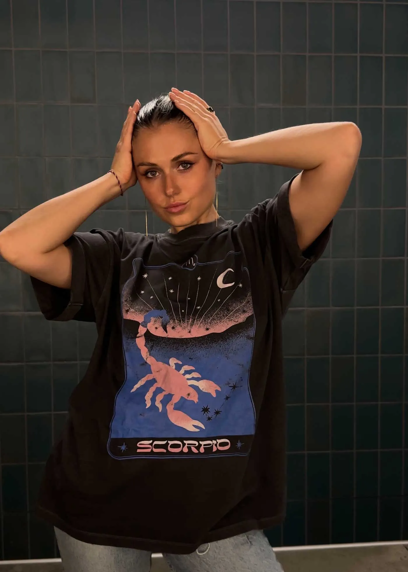 Scorpio Card Black Boyfriend Tee sold by Girl Dangerous product image thumbnail 2