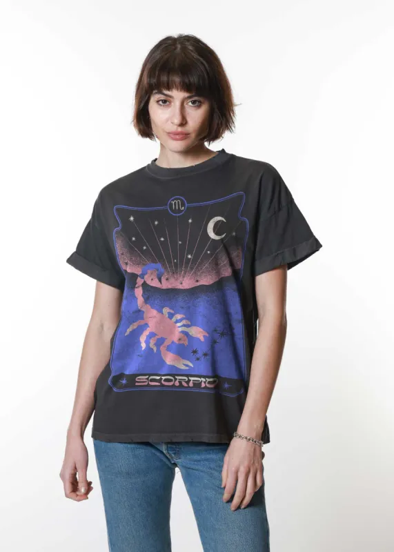 Scorpio Card Black Boyfriend Tee sold by Girl Dangerous