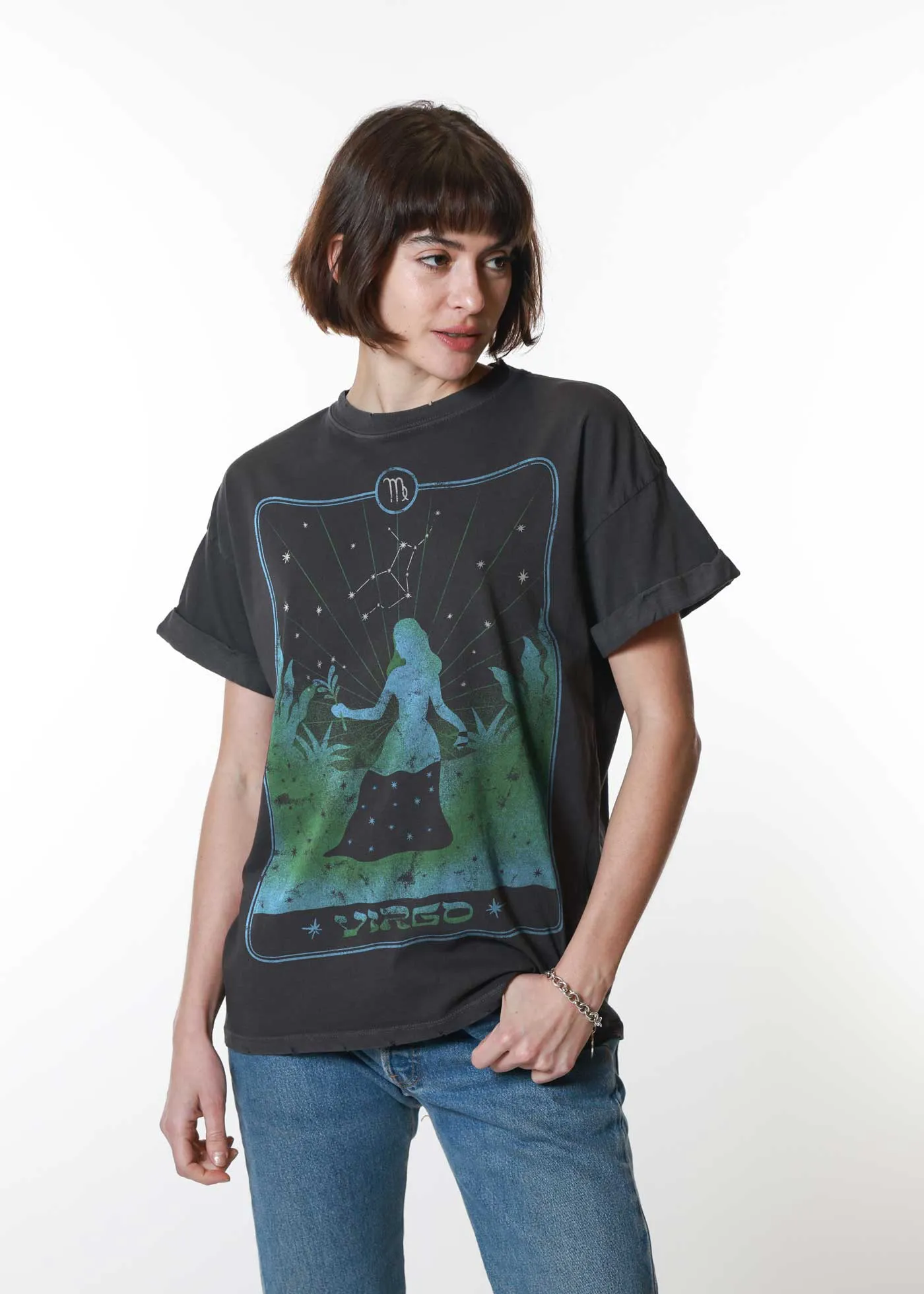Virgo Card Black Boyfriend Tee sold by Girl Dangerous