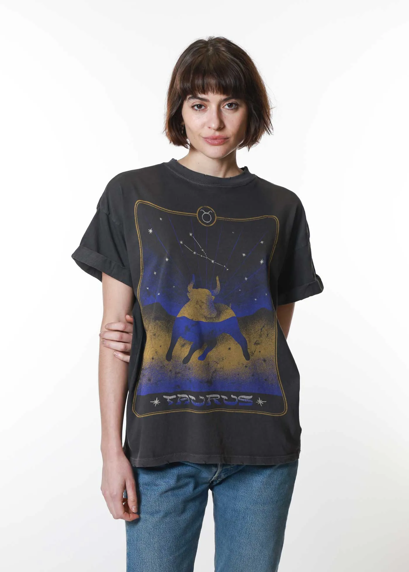Taurus Card Black Boyfriend Tee sold by Girl Dangerous product image thumbnail 2